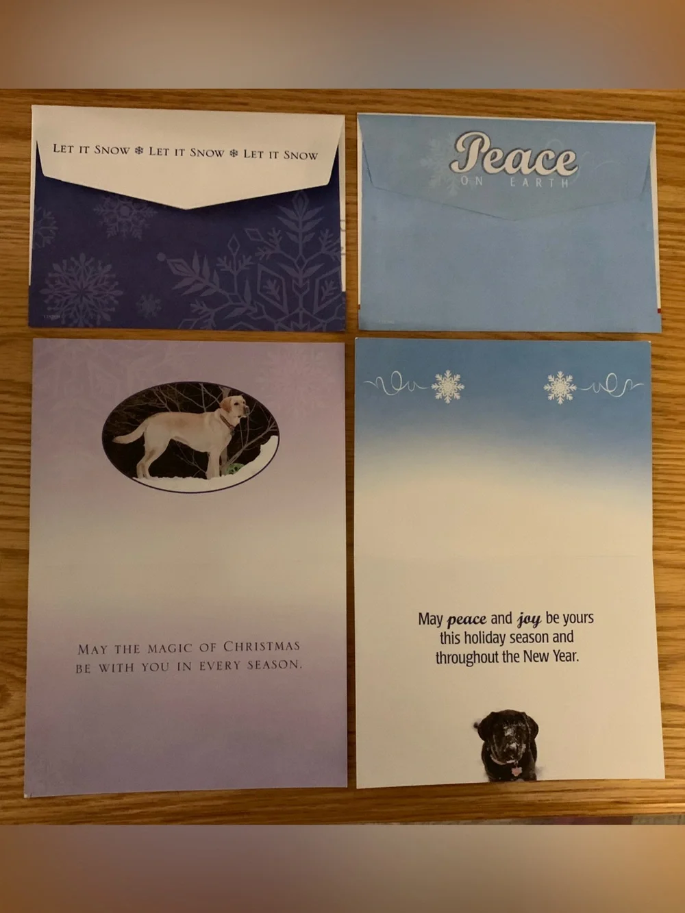 Dog Christmas Cards (7) w/postage